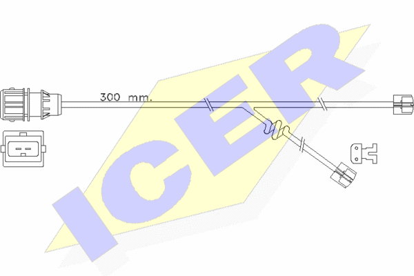 Senzor de avertizare,uzura placute de frana 610304 E C ICER